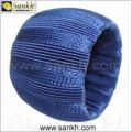 Sankh Navy Blue Woven Napkin Ring (Set of 6)