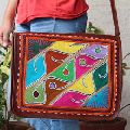 Handmade Full Flap Embroidery Messenger Bag