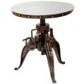 vintage Cast Iron metal Crank Jack height adjustable Cafe Dining Table