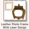 Leather Photo Frame With Laser Design