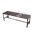 VINTAGE INDUSTRIAL IRON BENCH WITH RUSTIC COPPER FINISH