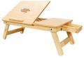 Natural Color Wooden Laptop Table With Drawer