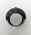 Diamond Ring with Emerald