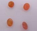 Carnelian oval faceted