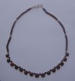 Garnet faceted bead necklace