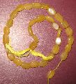 Yeellow jade plain oval gem beads