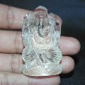 Crystal Quartz Hindu God Ganesha Figurine