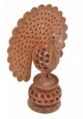 wooden figurine peacock