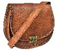 Men's and Women's Brown Leather Sling Bag