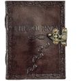 Premium Quality Leather Diary Journal Recycled Handmade Papers with Engraved Footprints for Daily