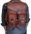Znt Bags, Mens Large Vintage Leather Backpack School Laptop Bag Hiking Travel Rucksack Brown