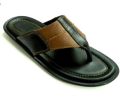 Plain Canvas mens leather slippers