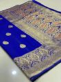 Dark Blue Traditional Banarasi Silk Sarees
