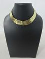 Brass Choker With Hammered Effect