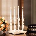 SQUARE PLATE W/ 4 CANDLE HOLDER (S29325)