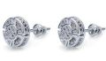 0.50TCW Real Round Cut Diamond Stud Earring In White Gold