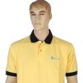 Yellow and Black Half sleeve knitted promotional tshirt