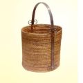 Round Picnic Wicker Basket