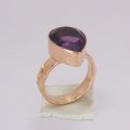 Purple Vedka amethyst gemstone fashion ring