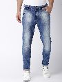 Mens Faded Blue Jeans