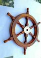 30" Nautical Ship Wheel With BRASS RING WOODEN DECORATIVE
