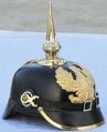 Brass & Leather German Helmet Screw Spike Helmet Best For a Gift
