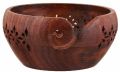 Brown Wooden Yarn Bowl Durable Yarn Storage for Knitters Beautiful Gift