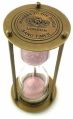 Pink Sand Timer Hour Glass Sand glass Sand Clock 3 Minutes Brass Hourglass