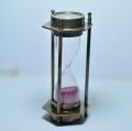 Glass Hourglass 500gm PINK New Polished PINK solid vintage brass compass sand timer