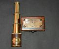 Vintage brass maritime victorian marine telescope 9" spyglass with wooden box