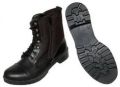 Black NIBF mid ankle leather army combat boots