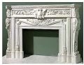 White marble fireplaces