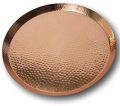 Copper Round Serving Tray