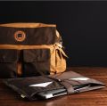 Moustache Merchandise Brown Canvas Laptop Bag