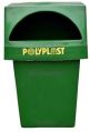 JS Polyplast green rectangular plastic dustbin