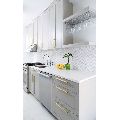 sStraight White Gloss italian modular kitchen