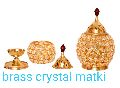 Brass Matki Crystal Diya