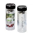 Transparent Double Wall Glass Bottle