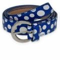 All colours artificial leather ladies blue polka belt