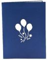 Balloons Explosion Greeting Card for Birthday - Blue