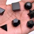 Black Onyx Seven Chakra Stone Sacred Geometry Set