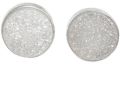 Druzy Round 10mm Silver Plated Bezel Set Stud Earrings