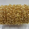 Golden Pyrite Gemstone Beaded Chain