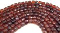 Red Garnet 6-7mm Faceted Square Bead