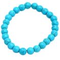 Turquoise 8mm Smooth Round Bead Stretchable Bracelet