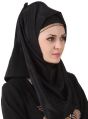 Black color Designer Crepe Hijab