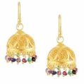 Ethnic Glass Beads Hook Earrings