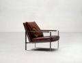 Industrial Metal Leather Recliner Chair/ Leather Lounge Chair