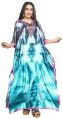 Digital Printed Satin Silk Long Kaftans Kurta For Women