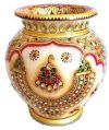 Handcrafted Colorful Marble Vase for Decoration